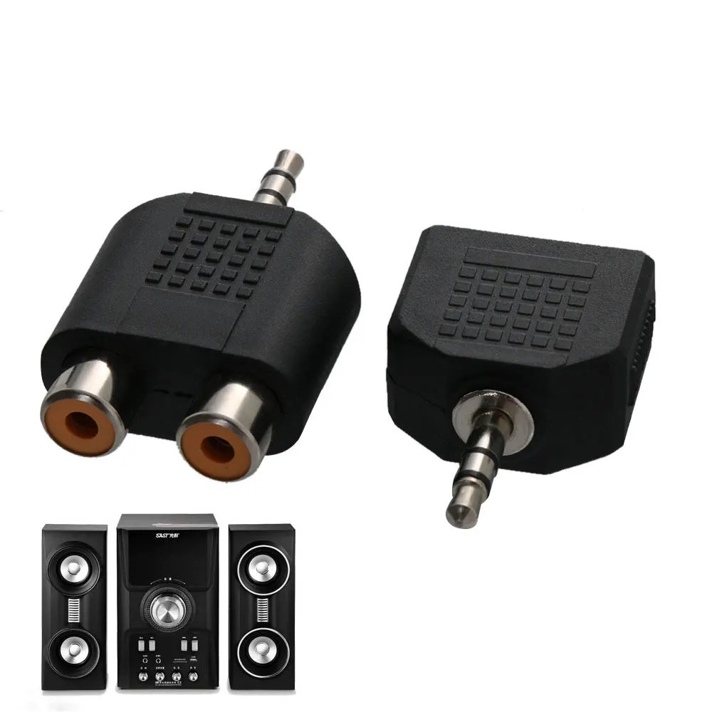 3.5mm to Dual 2 RCA Female Male Jack Audio Adapter Y Splitter Audio Adapter for TV Video Headphone Converter Video Accessories