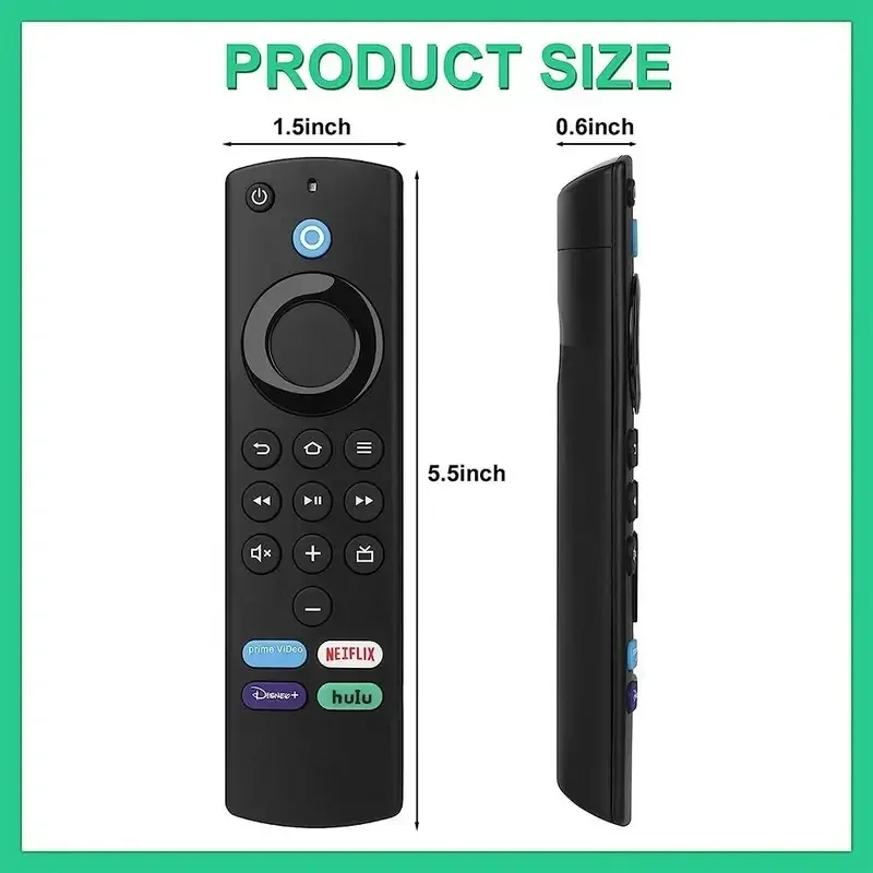 4K MAX Lite Fire Cube استبدال جهاز التحكم عن بعد الصوتي لتلفزيون Fire Stick 3rd Gen Smart TV Stick Remote يعمل مع Alexa