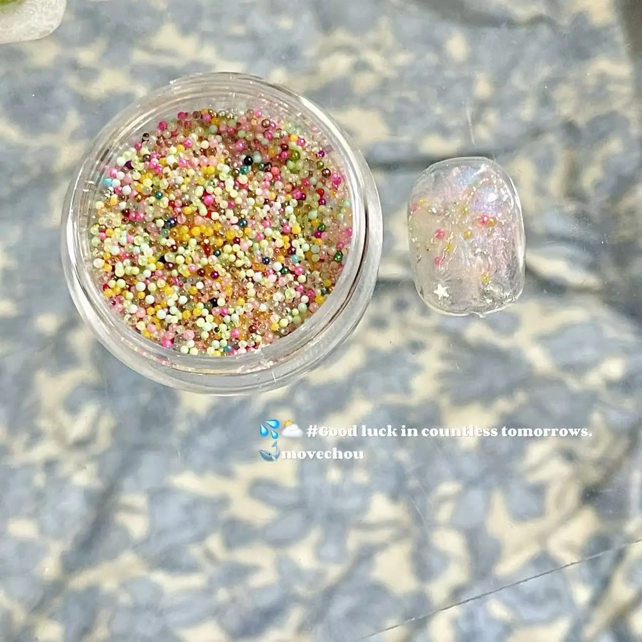 Estilo coreano arte do prego jóias pérola zircão lantejoulas transferência da arte do prego adesivo decorações da arte do prego