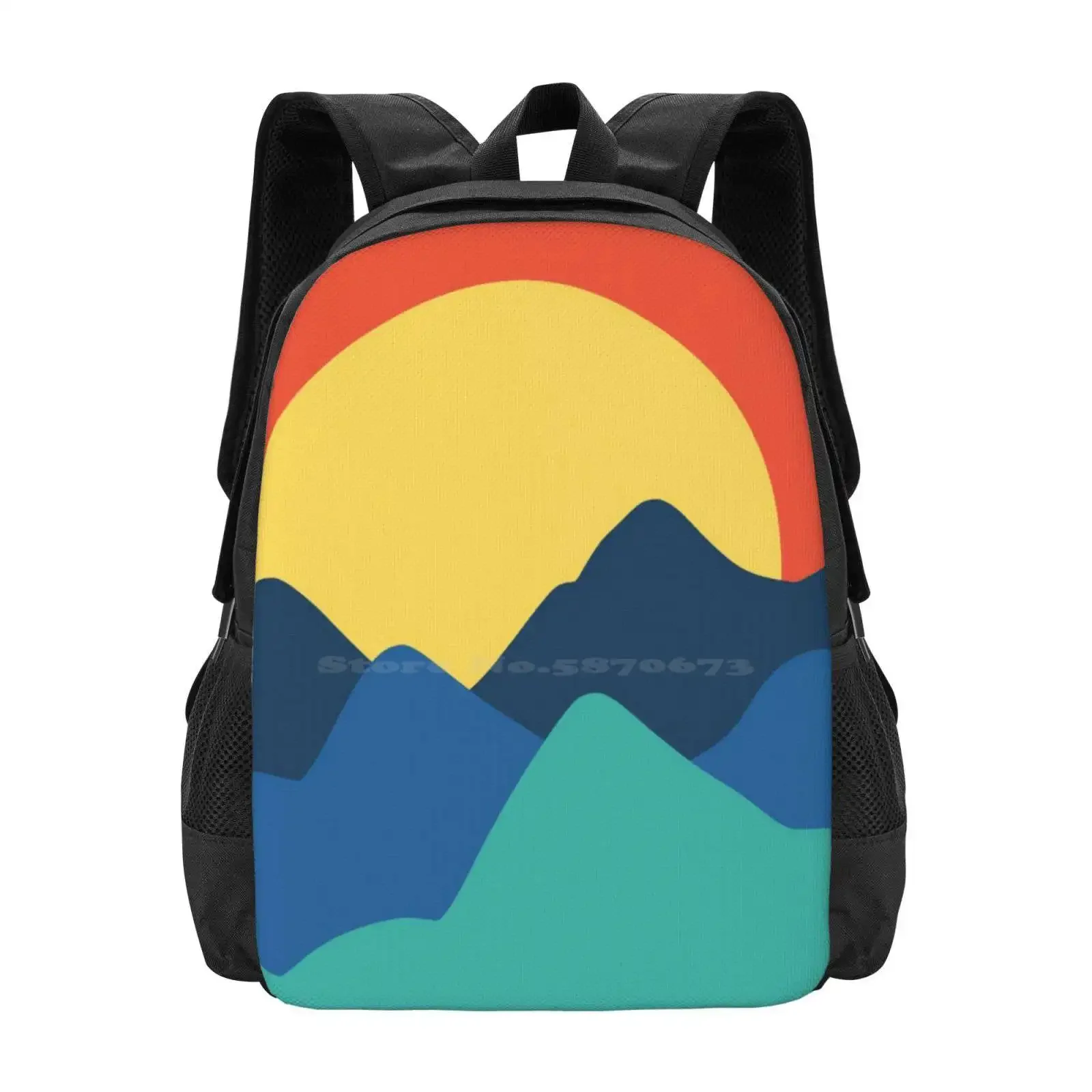 

Blue Mountains Hot Sale Schoolbag Backpack Fashion Bags Sun Mountains Blue