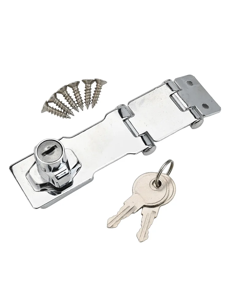 Heavy Duty Locking Hasp And Staple With Keys Padlock Cupboard Shed Garage Lock Drawer Locks Letter Box Locker Door Hardware