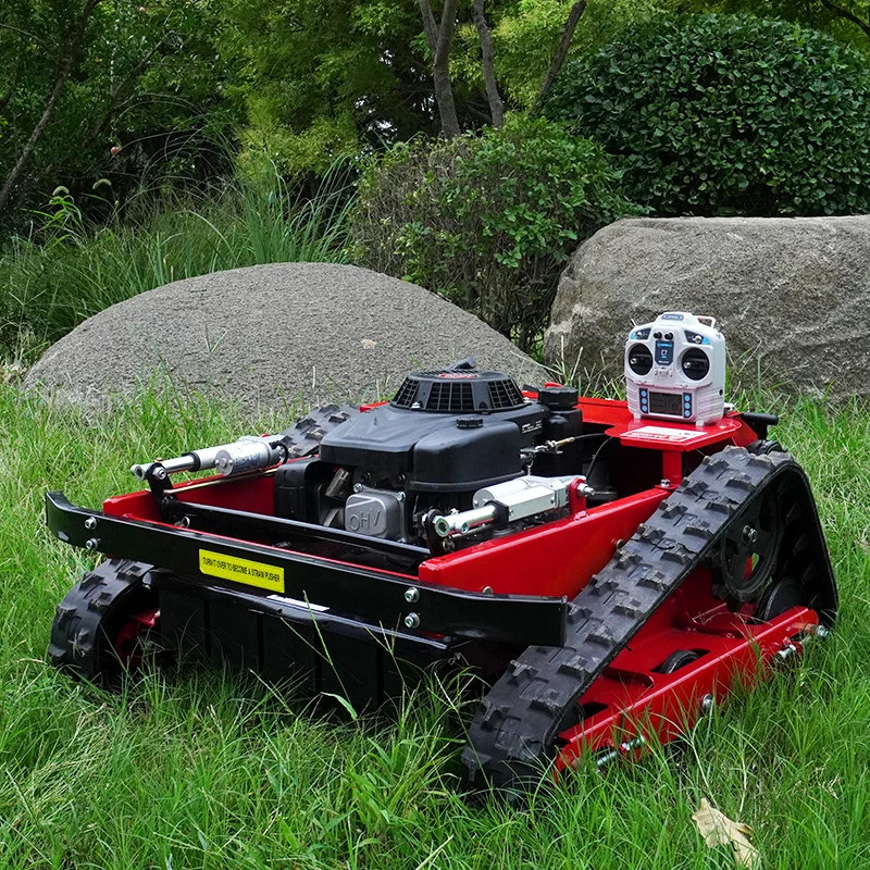 Customized Rubber Tracks Remote Control Robot Lawn Mower CE EPA Approved All Terrain RC Grass Cutter Agriculture