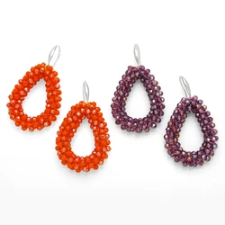 FLOLA Hot Sale Crystal Beads Teardrop Earrings for Women Dangle Earrings Ear Kralen Oorbellen Jewelry Brincos ersn51