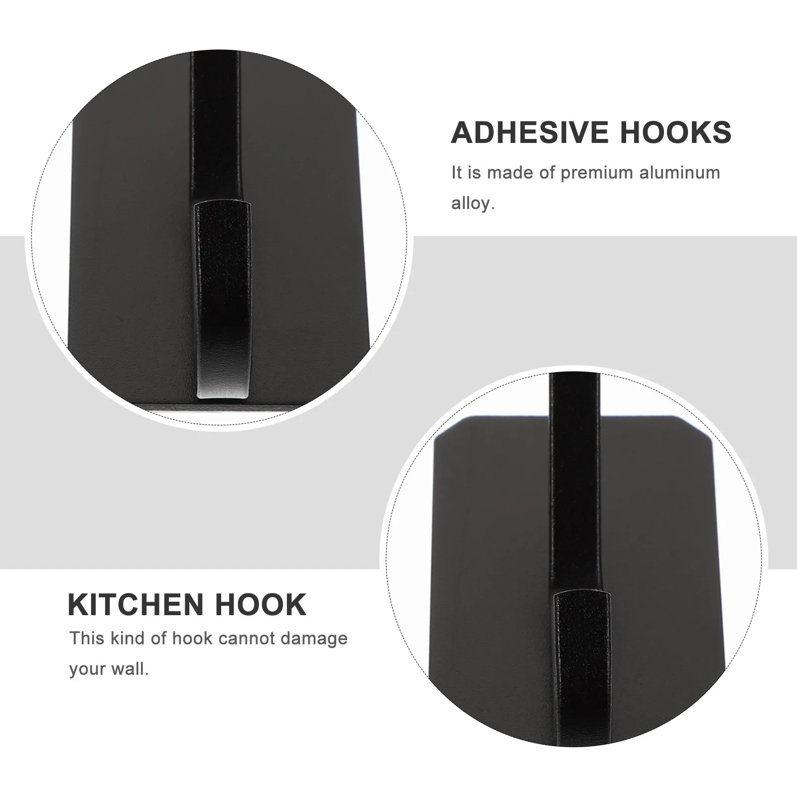 2 Pcs Hooks Bathroom Wall Hanging Adhesive Stick for Sticky Walls Cup view 2