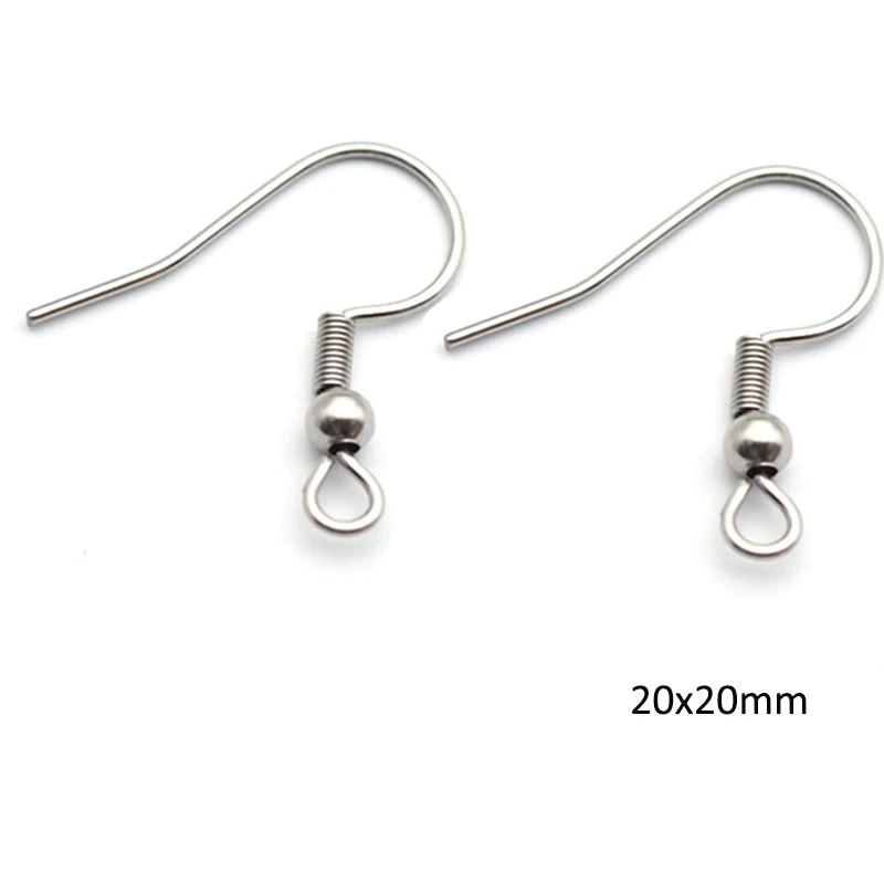 20pcs Stainless Steel Earwire Hooks for DIY Jewellery Making