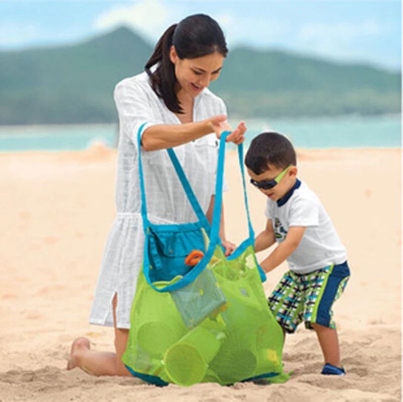 Beach Bag Children Beach Toys Bag Swimming Large Beach Protable  Mesh Pouch Kids Toys Storage Bags