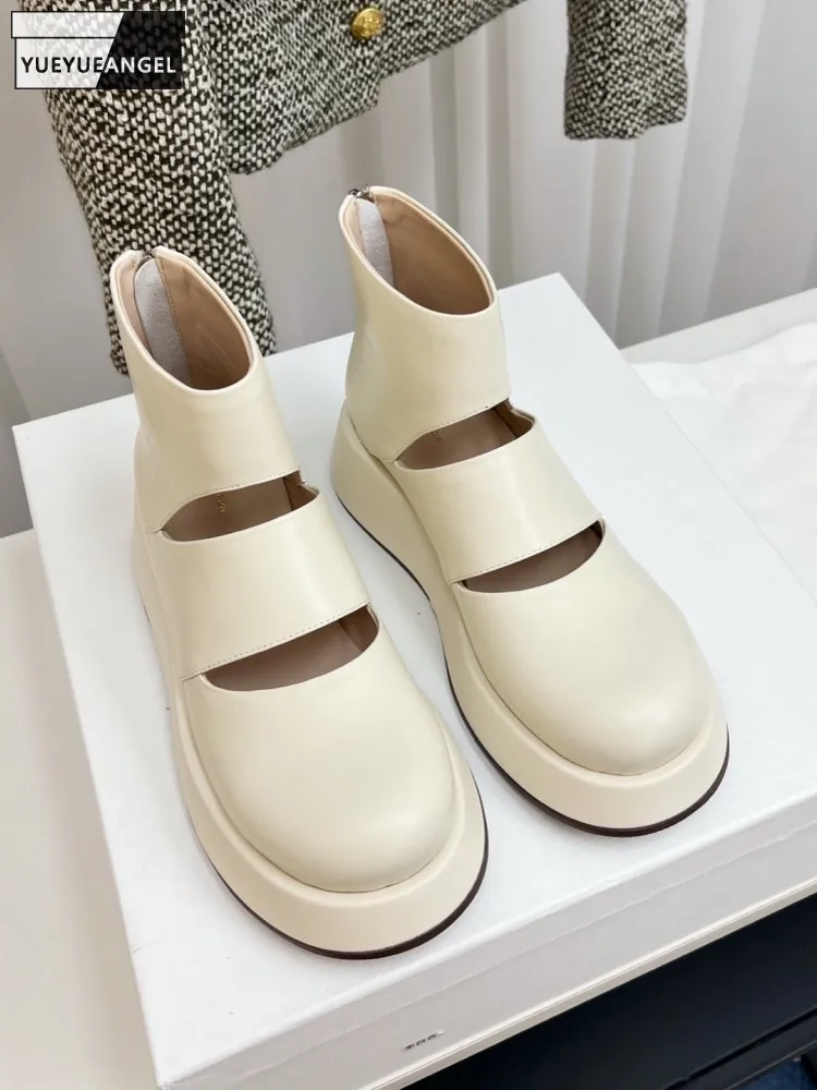 

Женские ботильоны из натуральной кожи в британском стиле, удобная обувь на плоской подошве с круглым носком и молнией, винтажные ботинки