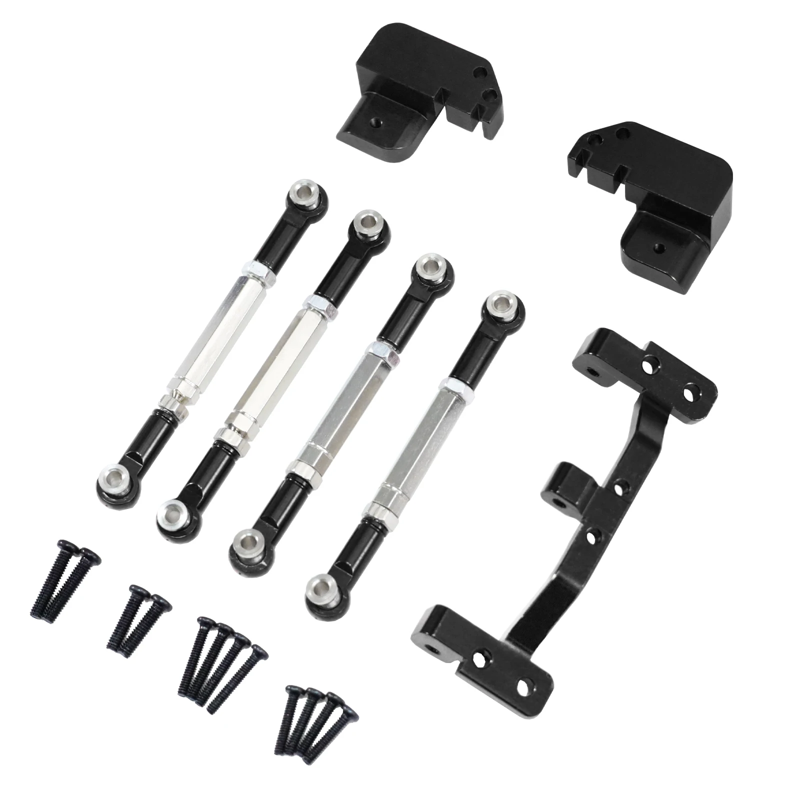 MN model MN82 series RC Cars LC79 upgrade stance, rear axle leaf spring modification, rear four-link, tie rod seat, set