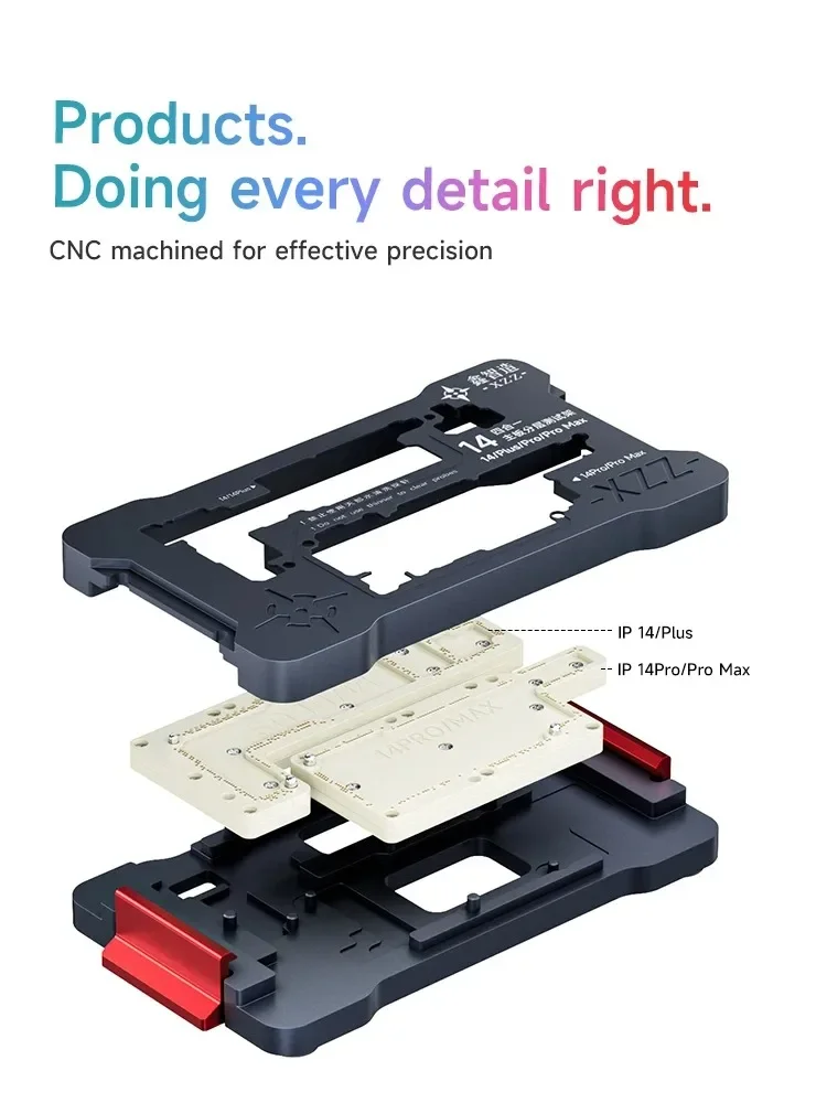 XINZHIZAO For iPhone X/XS MAX/11/12/13 Pro MAX/14PM/15 Motherboard Test Fixture Logic Board Upper/Lower Tester As Qianli iScoket