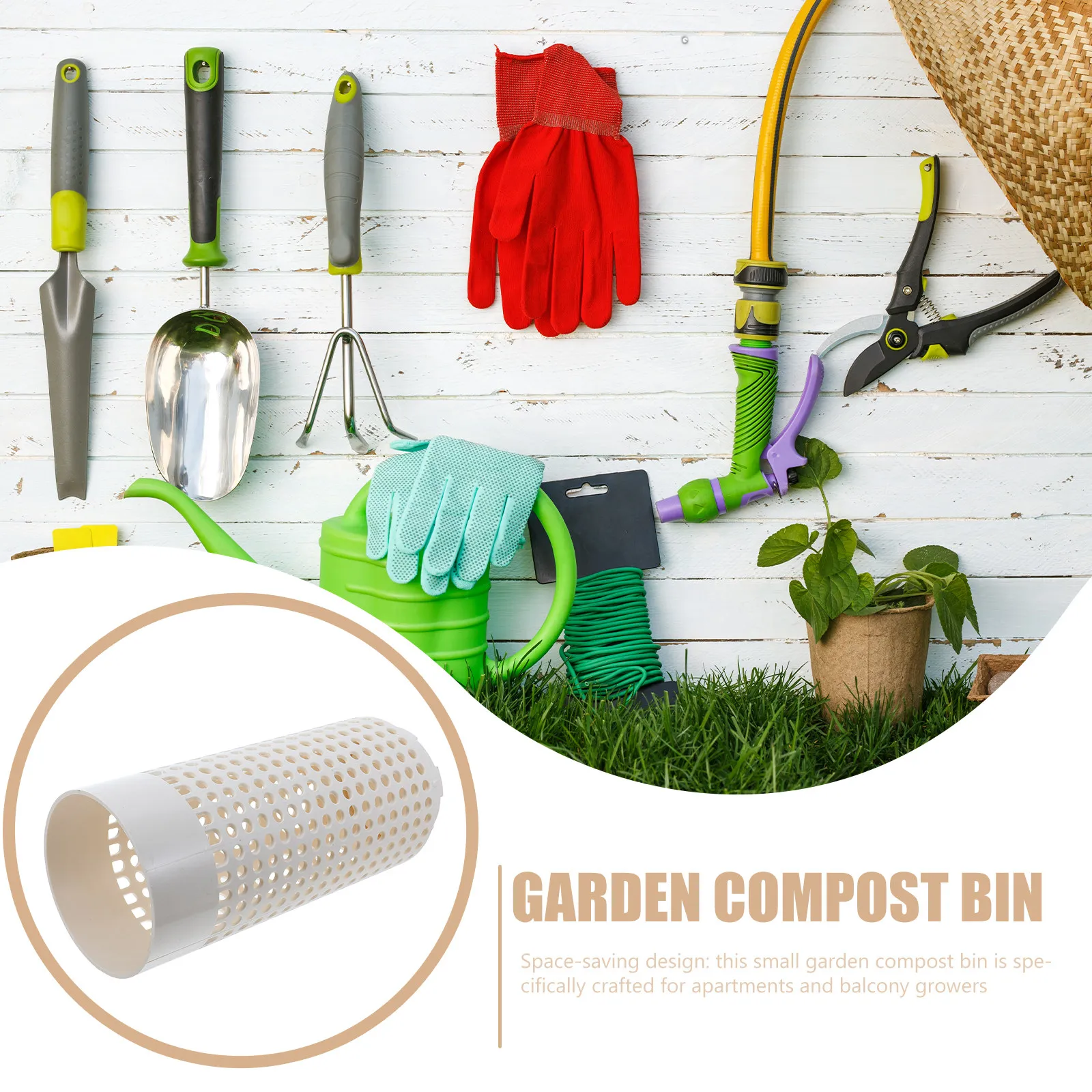 

Компостер для червей уличный садовый 10.2x4.3 дюйма, наземный компостер для червей с вентиляционными отверстиями, без запаха, стартовый набор для компостирования