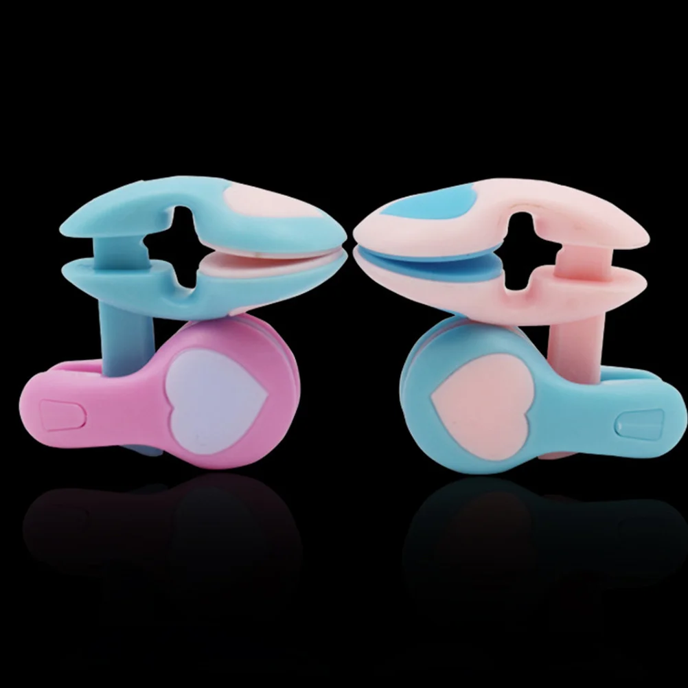 

1 Box Silicone Nose Clips Adults Unisex Reusable Soft Stretch Padded Water Resistant Rosy For Pool Diving Salt Water Use Smooth