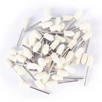 25 peças de feltro polimento cabeça polimento 3x8mm almofada cabeça conjunto para ferramentas rotativas dremel acessórios