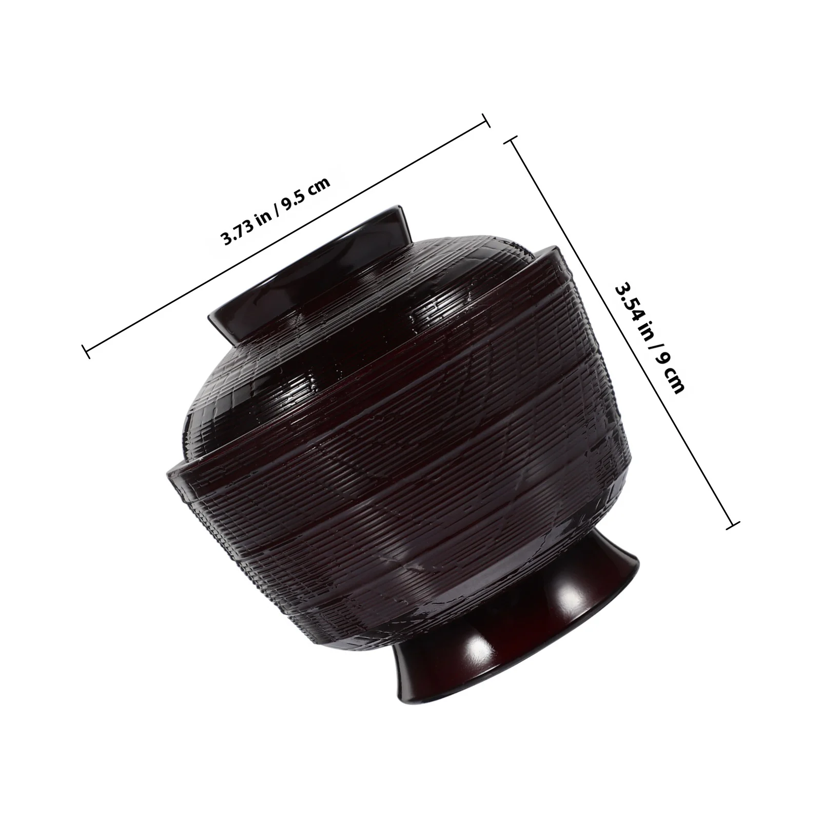 1 مجموعة النمط الياباني وعاء الحساء غطاء ملعقة قابلة لإعادة الاستخدام البلاستيك الأرز المعكرونة الحبوب حساء الحاويات غطاء أطباق الأرز اليابانية #2