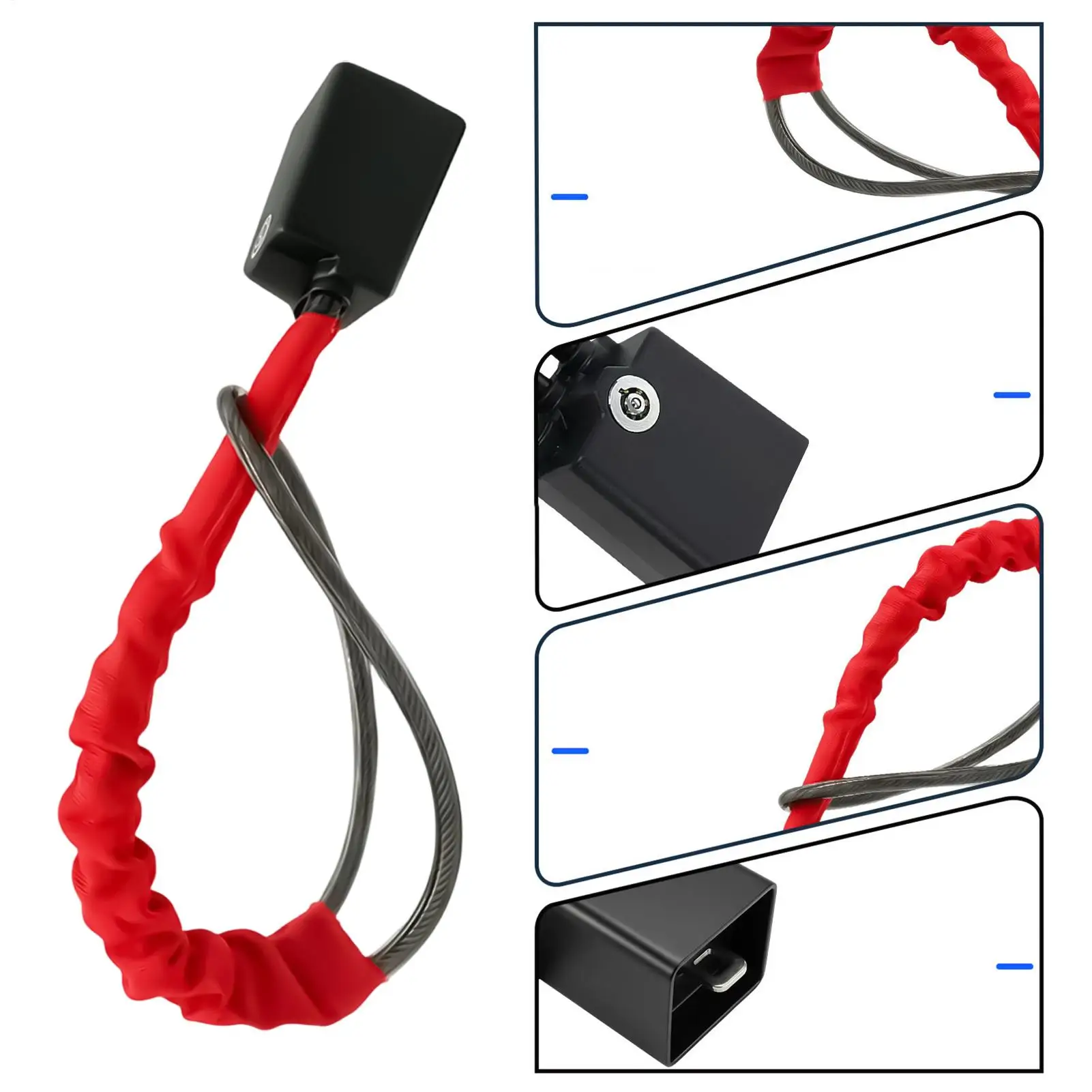 Car Lock Steering Wheel Universal Secure Anti-Theft Device with 2 Keys Car Steering Wheel Device for Vehicle Truck Van Golf Cart