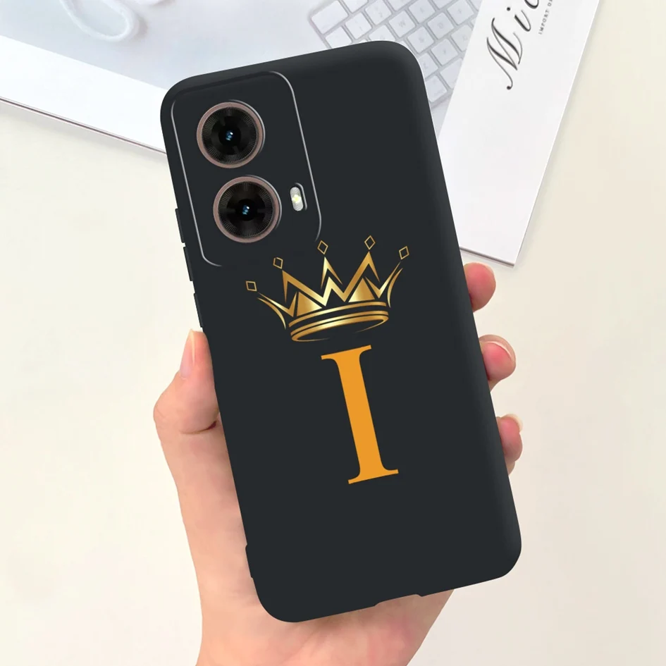 For Motorola Moto G85 Case Fashion Crown Letters Shockproof Silicone Soft TPU Phone Back Cover For Moto G85 XT2427-3 G 85 Fundas