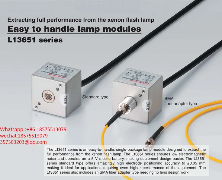 

For Hamamatsu Photon Flashing Xenon Lamp Strong UV Lamp L13651 With SMA905 Interface Coupling Output