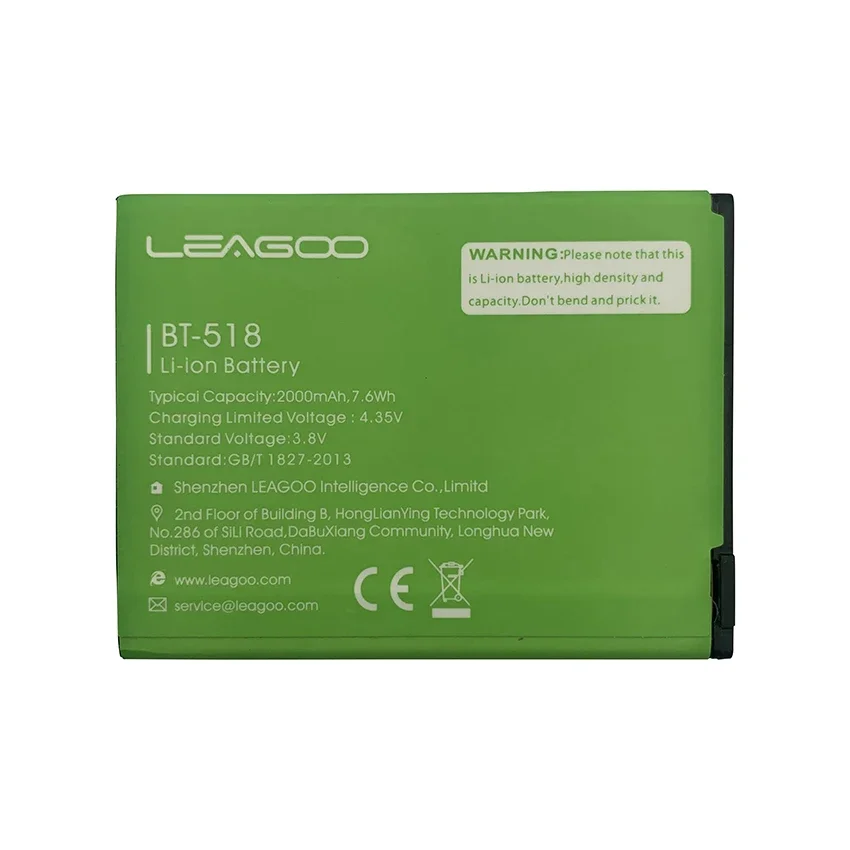 100% Original BT-518 2000mAh Battery Back Up For LEAGOO M5 Edge M5Edge Smart Phone Batterie Bateria Accu