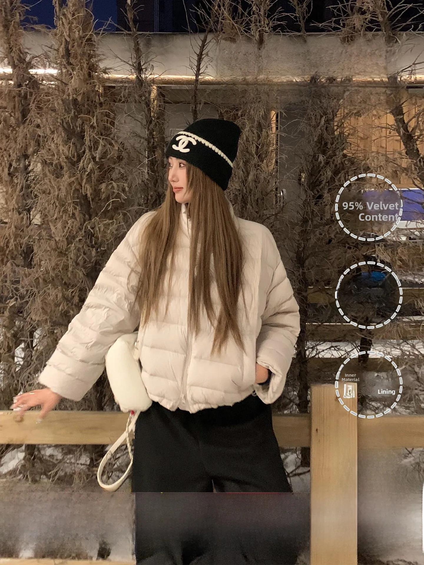 

95% White Du down ort Lightweight Warm Women's Puffer Jaet Casual Sle Regular Fit Long Sve Zipper Closure Commute ...