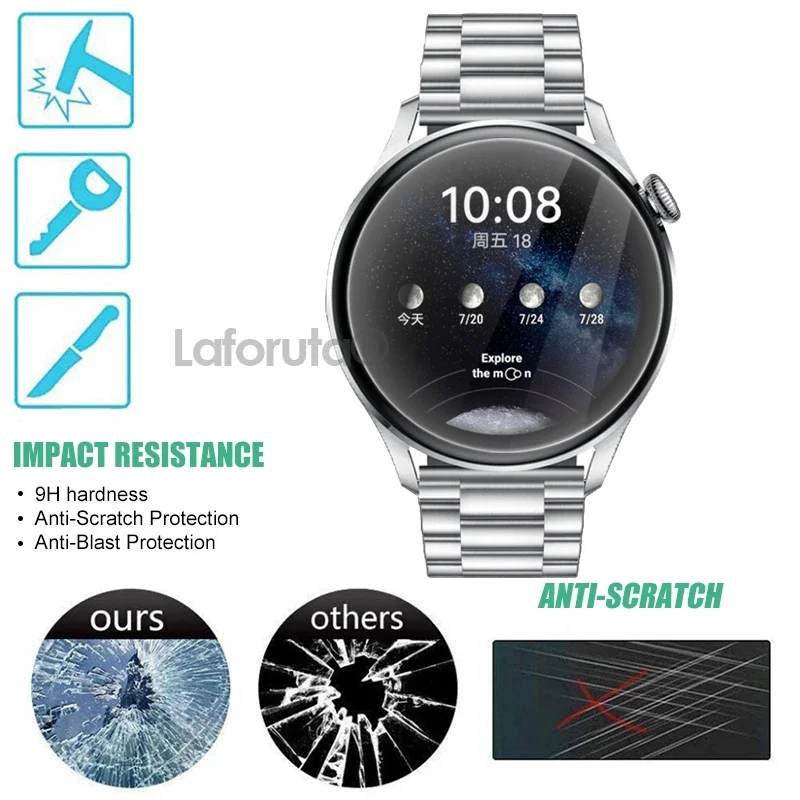 Tempered Glass For Huawei Watch 3 46mm smartwatch 9H Accessories HD Protective Film Huawei Watch 3 Screen Protector 1 3 5Pcs