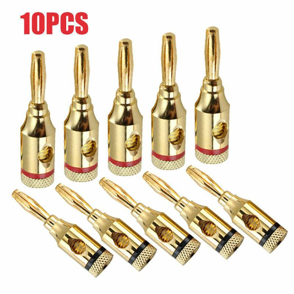 Head Joint Zinc Terminal Blocks 50V Alloy Alloy Shell Material Below Connectors Diameter 4mm Gold Plating Head