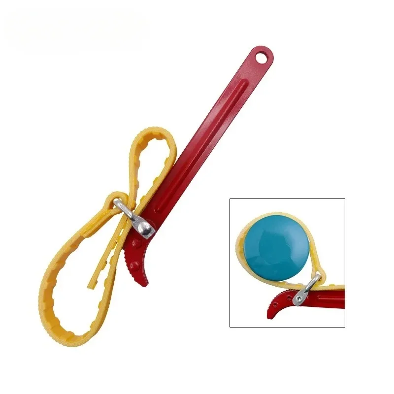 Car Tool Belt Wrench Adjustable Chain Wrench Strap Opener Oil Filter Puller Strap Spanner Cartridge Disassembly Repair Tool