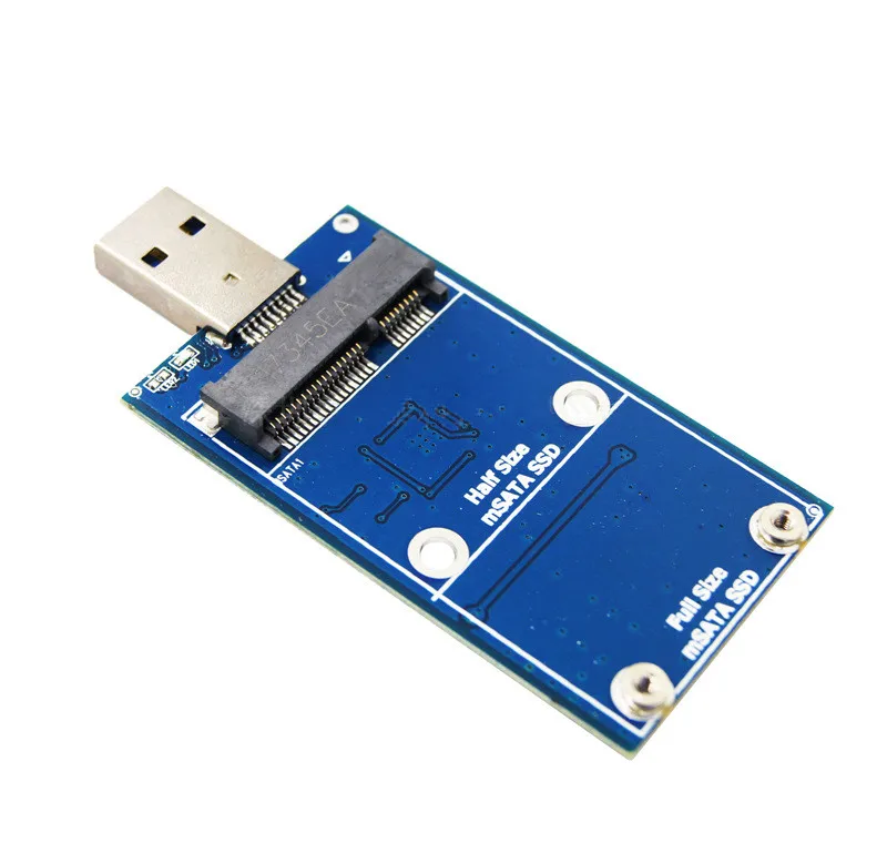 حافظة صغيرة SSD mSATA إلى USB 3.0 صندوق القرص الصلب mSATA USB محول أقراص بحالة صلبة خارجية تدعم 30*30/50 mSATA القرص الصلب SSD