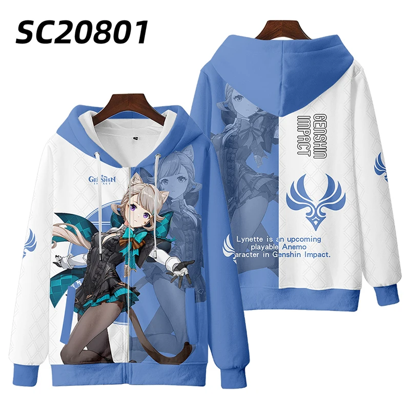 Genshin Impact Cosplay Hoodie para homens e mulheres, moletom Harajuku, Streetwear, pulôver Hip Hop, jaqueta com capuz, Casacos, Jogo Quente