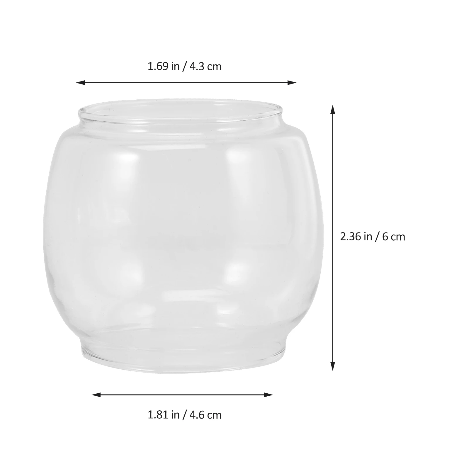 Glass Lamp Chimney Transparent Glass Lamp Shade Vintage Oil Lamps Globe Curvy Lantern Covers Hand Blown Round Camping Hurricane