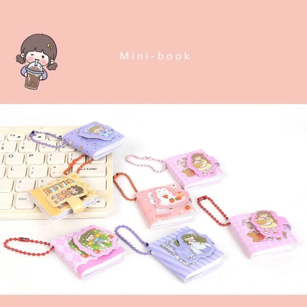 Portable Journals with Keychain Smalll Mini Notebook Pocket Mini Pocket Notepad Cute Plant Kids Student Gifts
