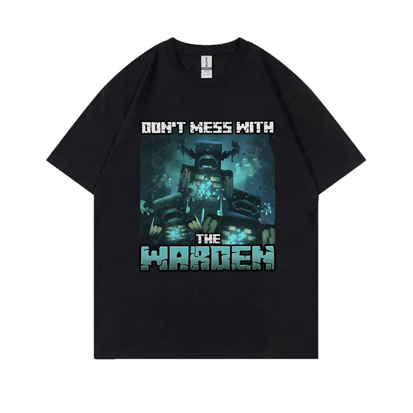 Don't Mess with The Warden Funny Meme Tshirt Men Women Game Otaku Casual Pure Cotton T-shirt Male Fashion Oversized Streetwear