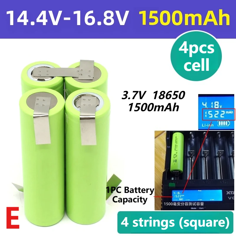 

7.2V-21V 1500mAh Replacement Battery Cells 18650 for Makita Electric Drill Electric hammer, Screwdriver for DeWalt Power Tools