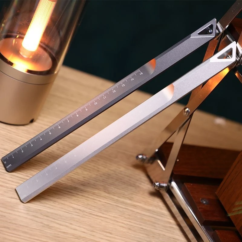 Aluminum Alloy Straight Ruler Precision Measuring Tool for Office School Engineering Drafting