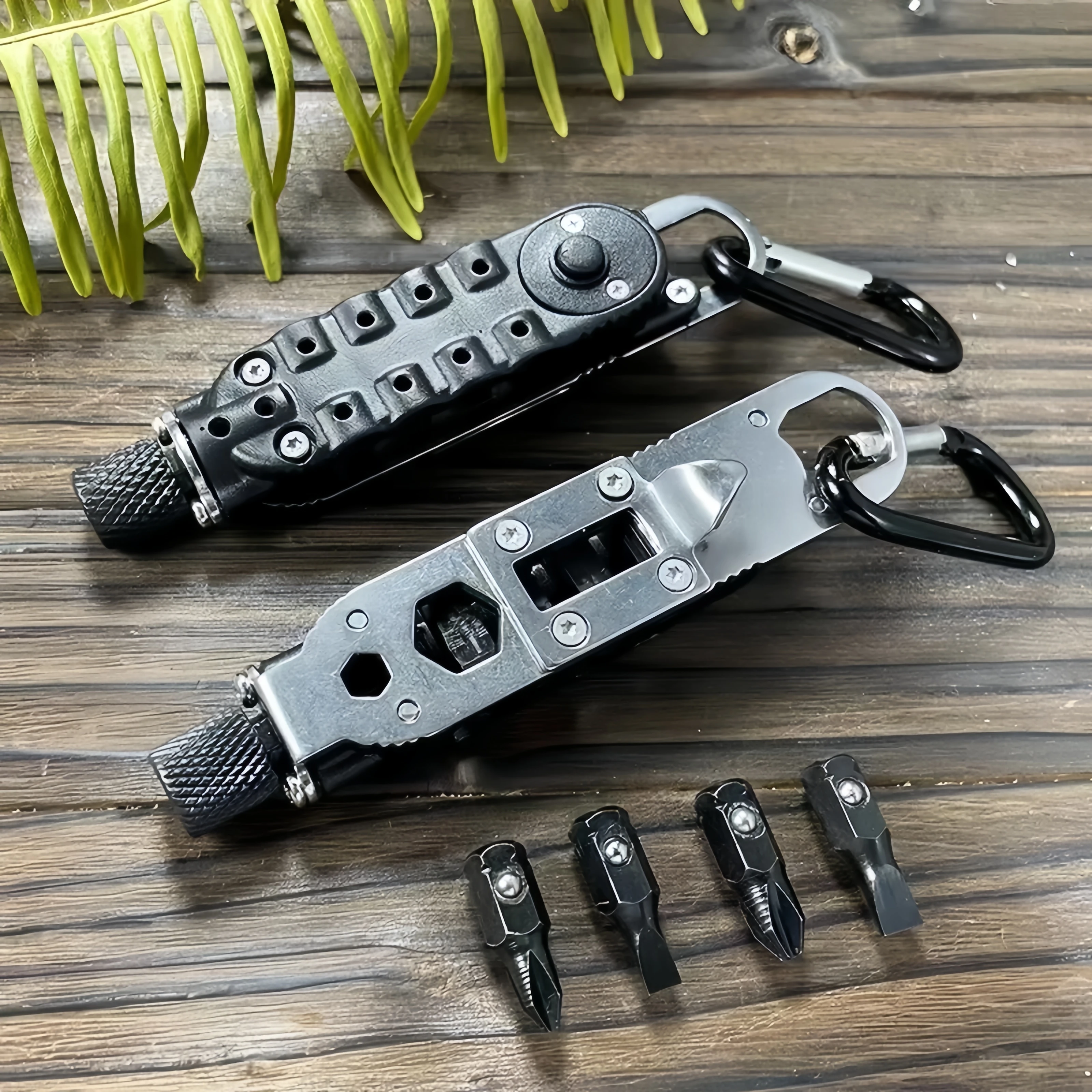 Mini portable cycling repair combination tool, magic screwdriver with flashlight, multifunctional screwdriver, bottle opener