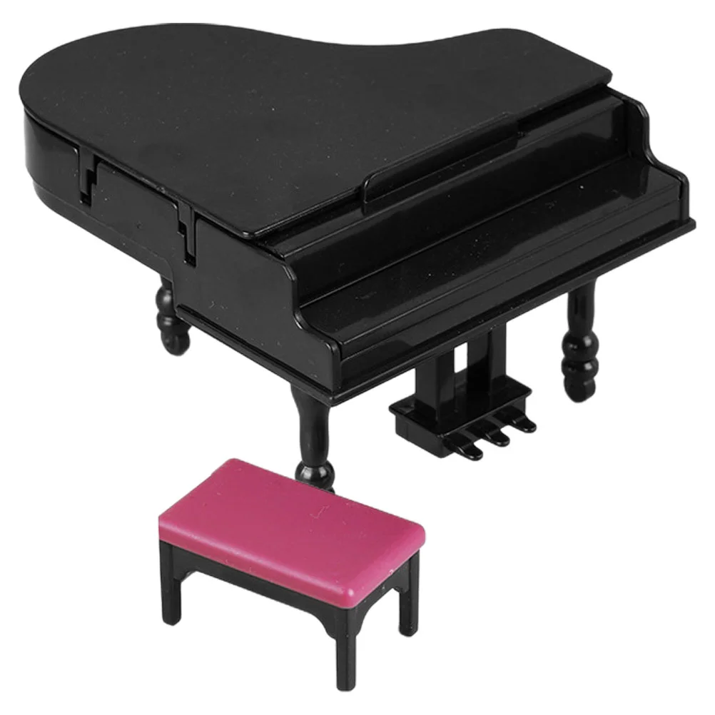 

Dollhouse Piano 1:12 Scale Accessories Miniature Grand Furniture Miniatures Decorate Small