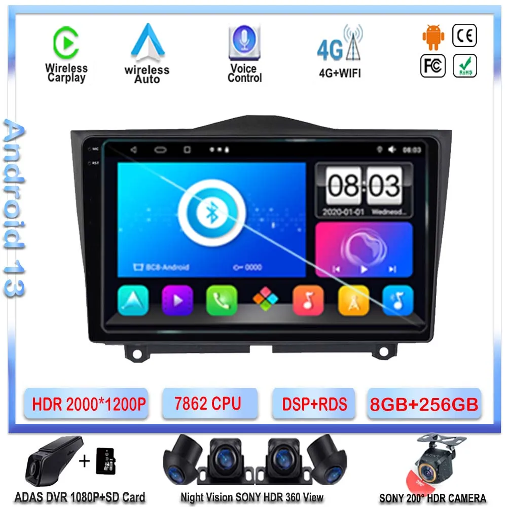 

For LADA Granta Cross 2018 - 2023 7862 CPU Android 13 Car Radio DVD Head Unit GPS Navigation 2DIN Stereo Multimedia Player Auto