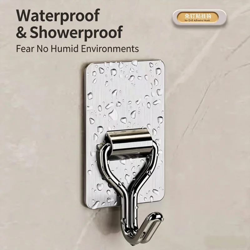 Door Stopper Heavy - Gancho adesivo de aço inoxidável, sem