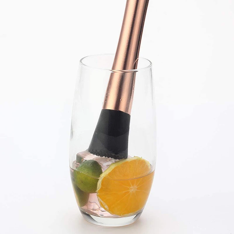 Stainless Steel Cocktail Muddler and Mixing Spoon Home Bar Tool Set - Create Delicious Mojitos and Other Fruit Based Drinks