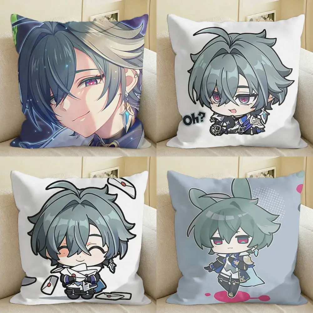 Killer Bunny L-LOHEN Genshin Square Sofa Pillow Cover Solid Color Living Room Home Decor Cushion Case