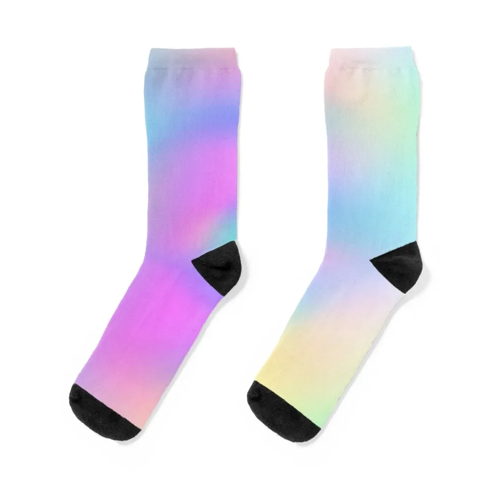 Schillernde Holo-Farbverlauf farben Socken schiere Designer marke modische Damen socken Herren