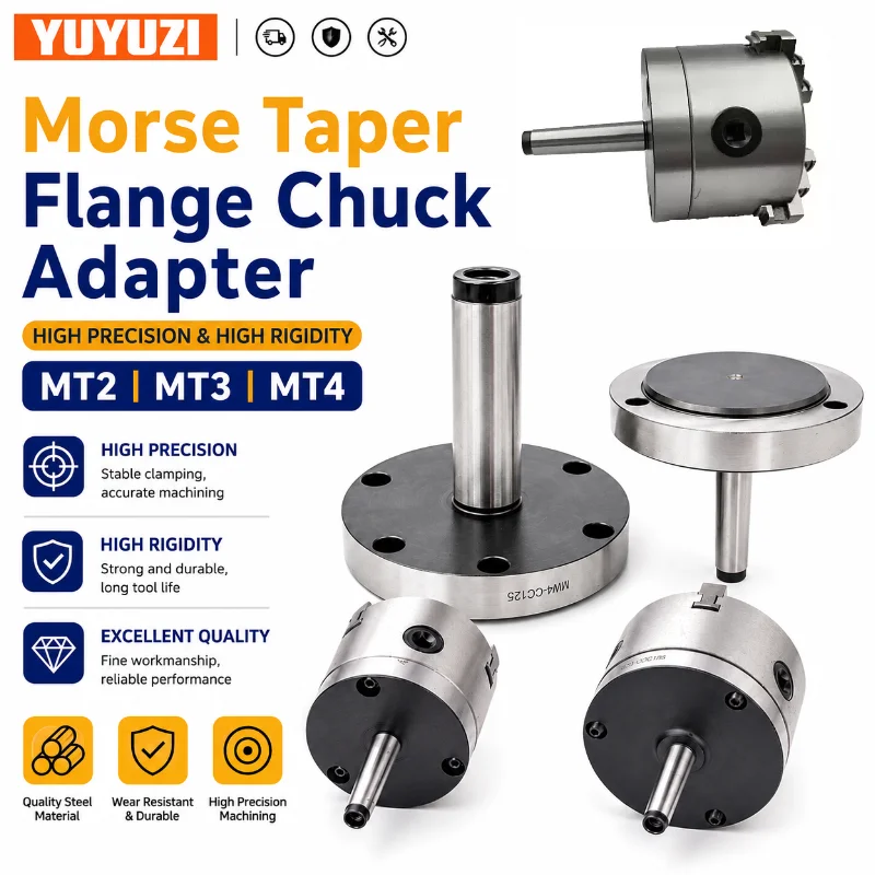MT2 MT3 MT3 Morse Taper Lathe Chuck Flange Adapter 80 100 125mm for K11 K12 K72Chuck CNC Spindle Back Plate K11-80 K12-80 K72-80