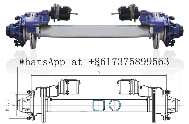 Rear Axle Ful Assembled Disc Brake Axle for Bicycle and Scooter Replacement Part