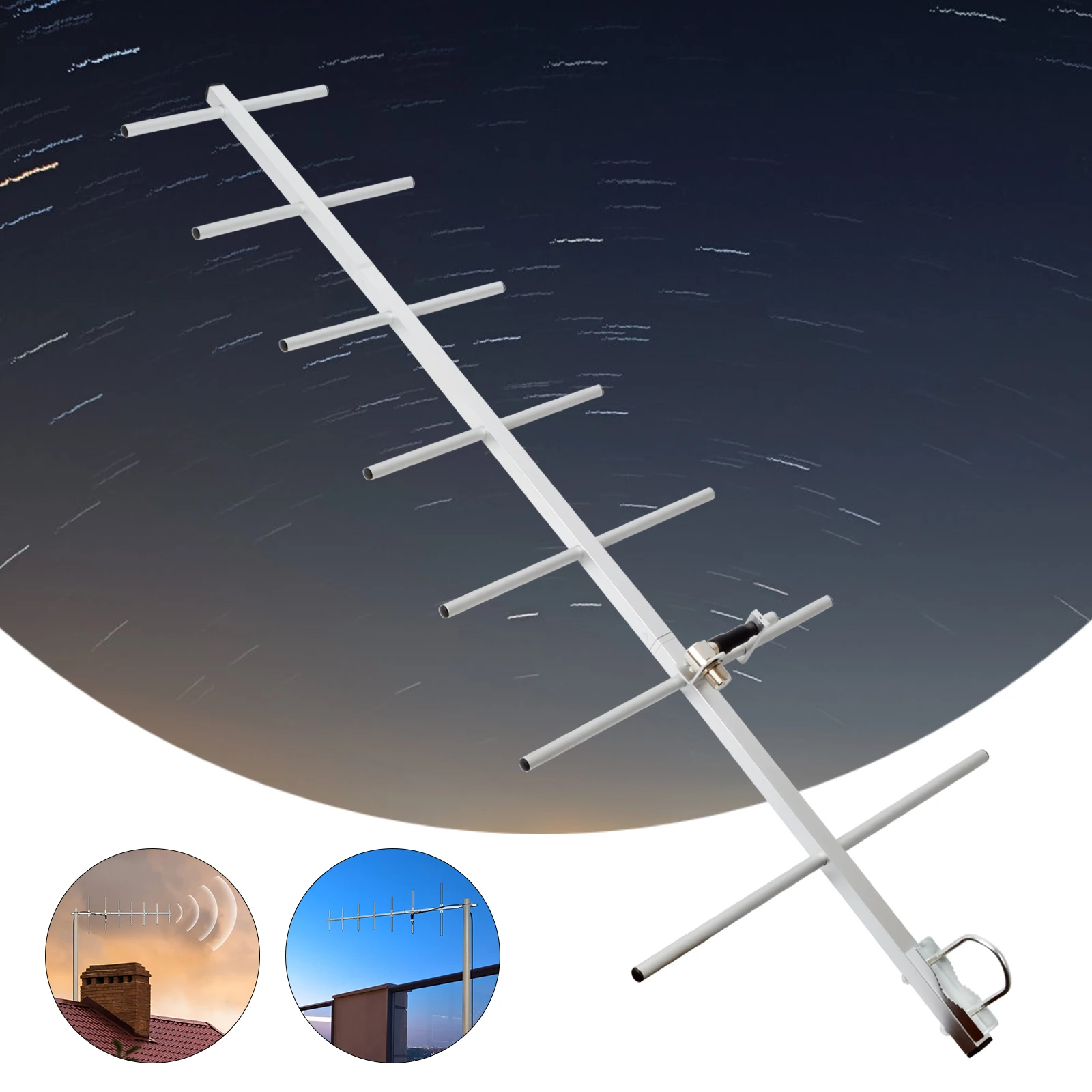 

HYS Yagi Antenna UHF 400-470mhz 100W High Gain 9.5/11.5dBi Outdoor Antenna for Baofeng Yaesu Kenwood Radio Repeater