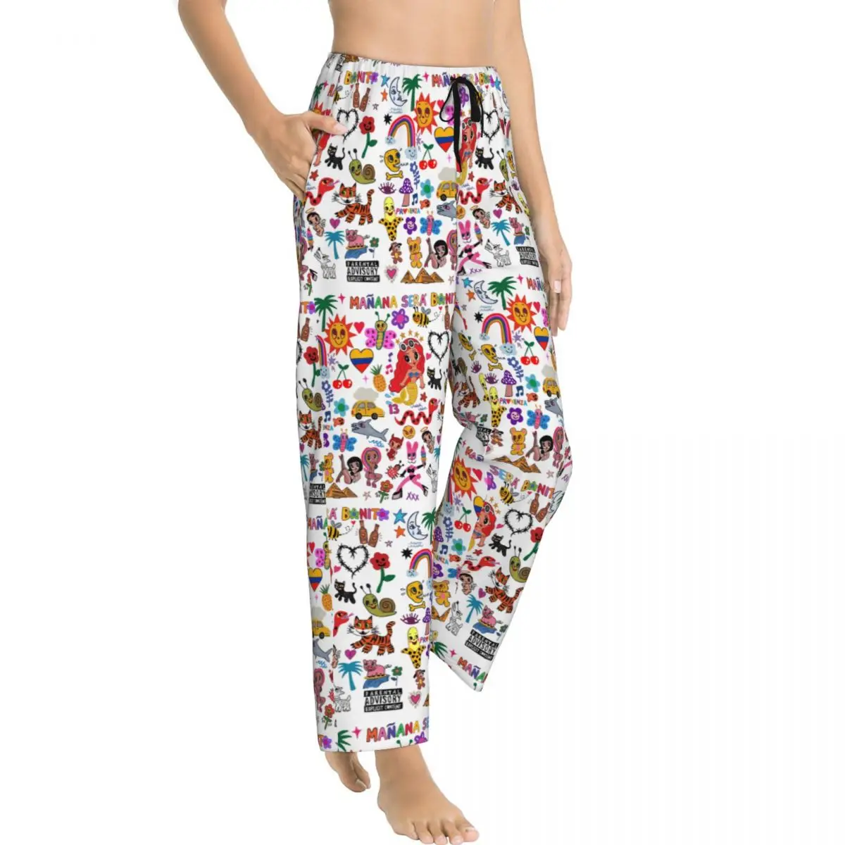 Custom Manana Sera Bonito Colombian Music Singer Karol G Pajama Pants Women Sleepwear Lounge Sleep Bottoms Stretch with Pockets