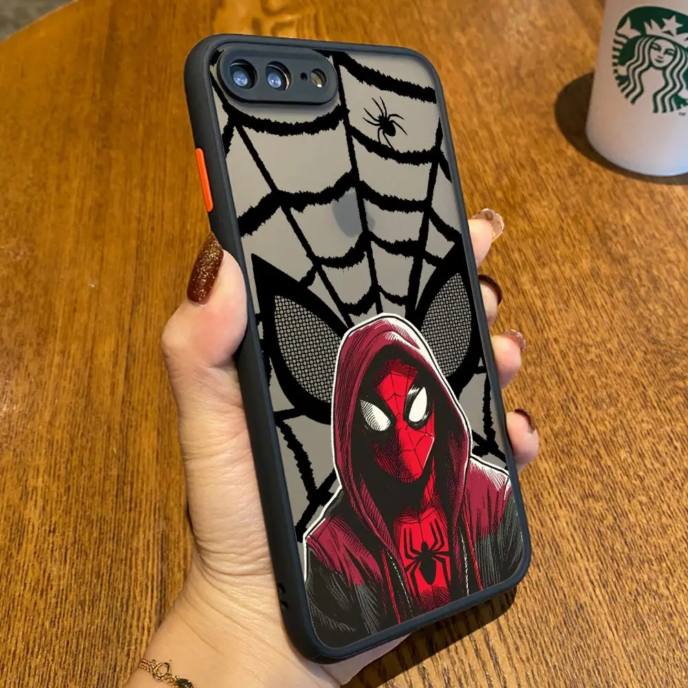 Marvel Spiderman Miles Morales Heroes Translucent Case For iPhone 17E 17 16 16E 15 14 13 12 11 Pro Max 17 Air 8 Plus XR XS Cover view 4