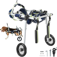 VEVOR 2 Wheels Dog Wheelchair for Back Legs Pet Wheelchair Dog Cart/Wheelchair for Injured Disabled Paralysis Hind Limb Weak Pet