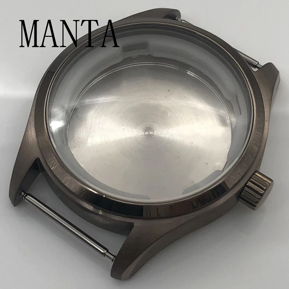 MANTA 40mm Stainless Steel Case Sapphire Glass Fit NH35/NH36 ETA2824 Movement Watch Parts