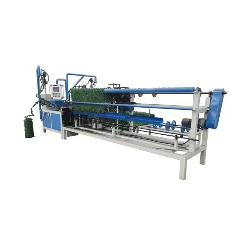 Automatic Chain Link Fence Making Machine Factory High Quality Diamond Mesh Making Machine with Double Wire