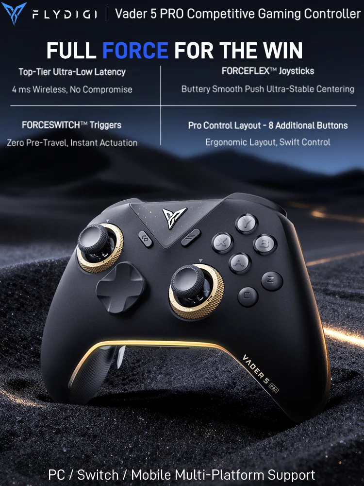 En Stock Flydigi Vader 5 Pro version mondiale contrĂ´leur de manette de jeu Bluetooth sans fil multiplateforme pour tablette Steam Mobile PC NS2