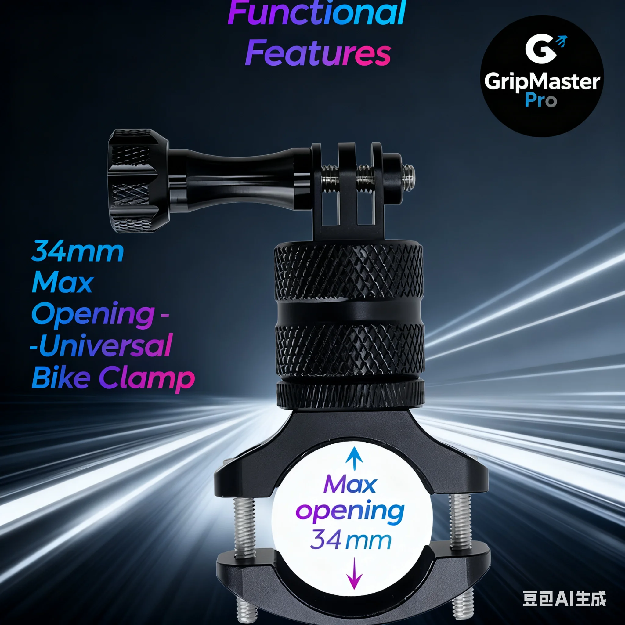 

360 ° Вращающееся крепление на руль велосипеда из алюминиевого сплава — универсальный зажим для камер GoPro, DJI Osmo Action, Insta360