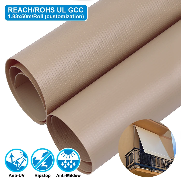Lona De PVC De 550G, lona recubierta De PVC impermeable con precio al por mayor, Color De lona De PVC resistente a la intemperie para toldo al aire libre